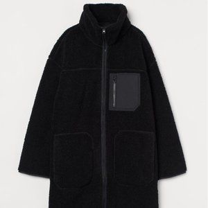 H&M Faux Shearling Coat Medium NWT
